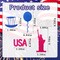 200 PCS Veterans Day Patriotic Confetti Decorations for Table, USA Balloon Sequins Glitter Blue Red Table Confetti Statue of Liberty Paper Confetti for Patriotic Decorations Labor Day Party